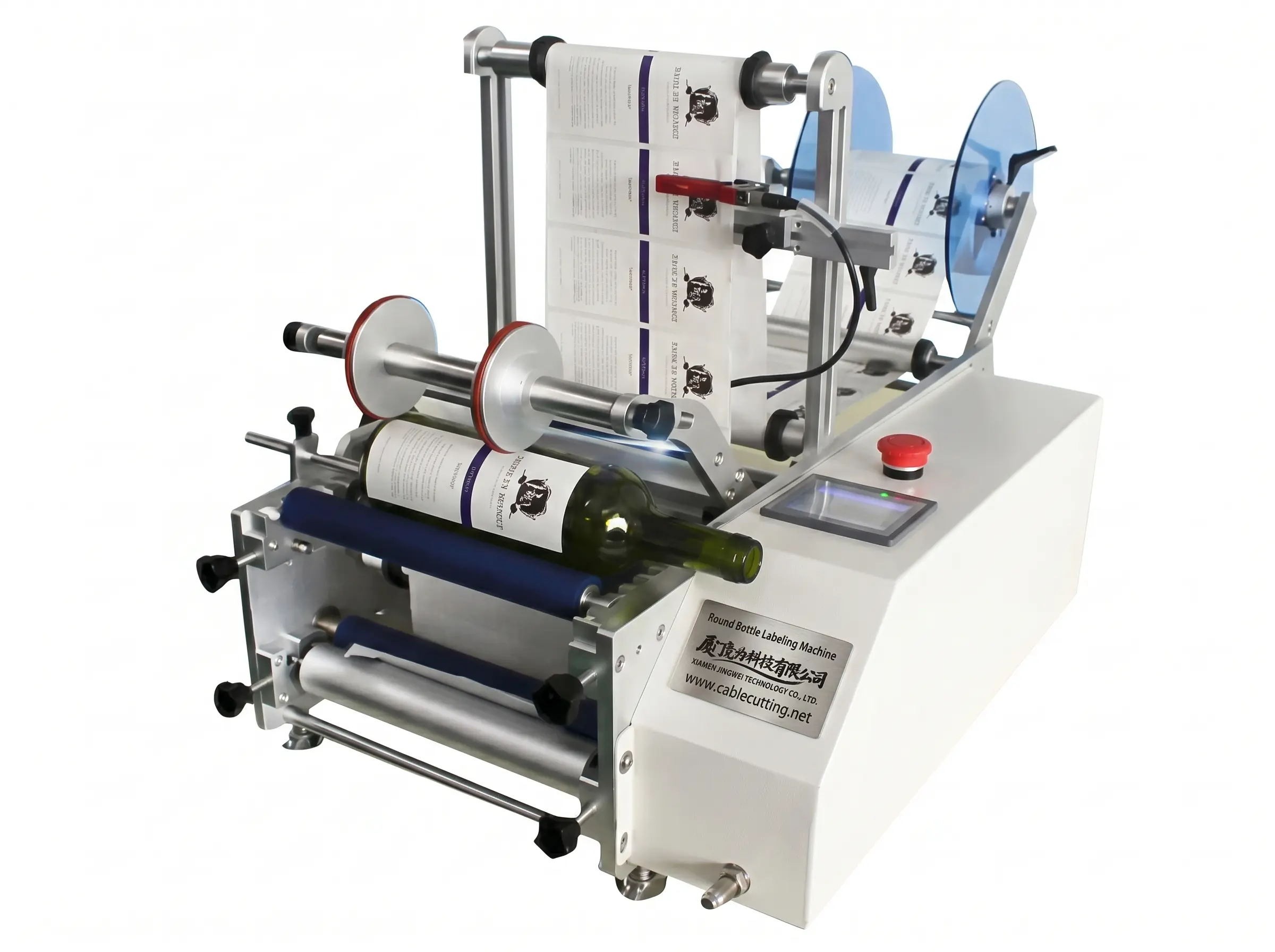 Semi-automatische etiketteermachine voor ronde flessen WPM-7160