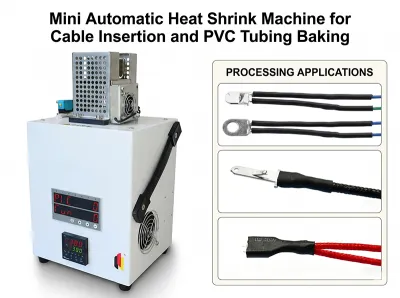 Mini automatische krimpkousmachine voor kabelinvoeging en PVC-buizen bakken JW-HST-05B