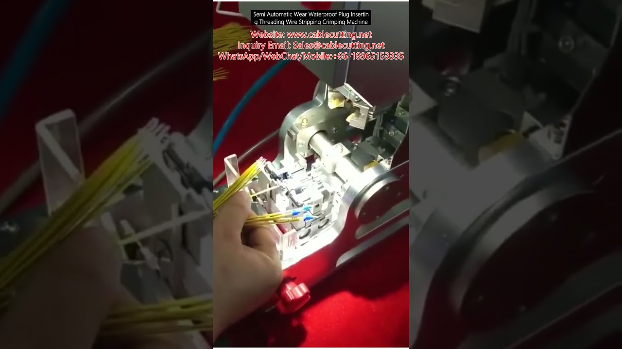 Halfautomatische draadverwerkingsmachine voor waterdichte pluggen, strippen en krimpen