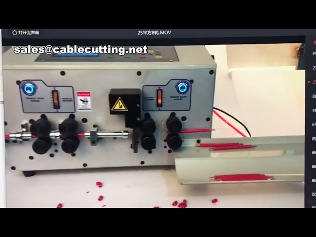 Automatische dubbele kabelstrip- en snijmachine | Compacte draadstripper