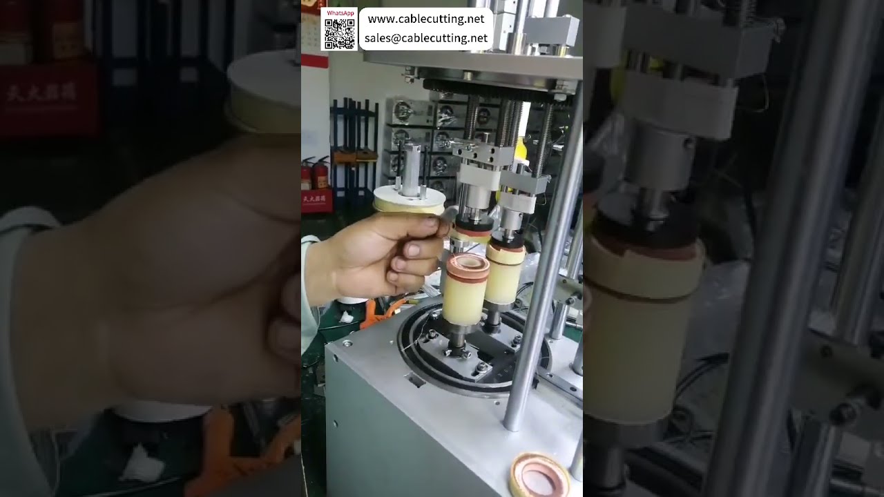 Dubbele druk tapewikkelmachine voor bescherming van spoeluiteinden bij filmdraadverwerking