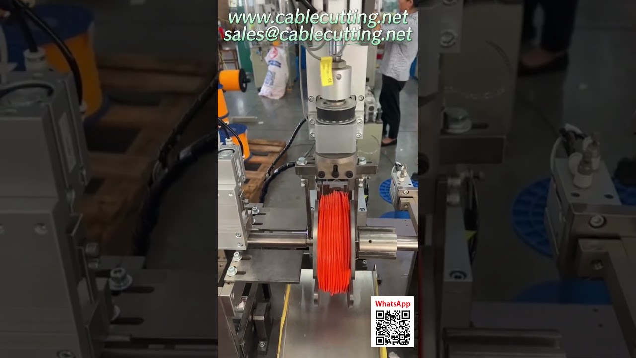 Automatische bindmachine voor trimmerlijn op pondspoelen