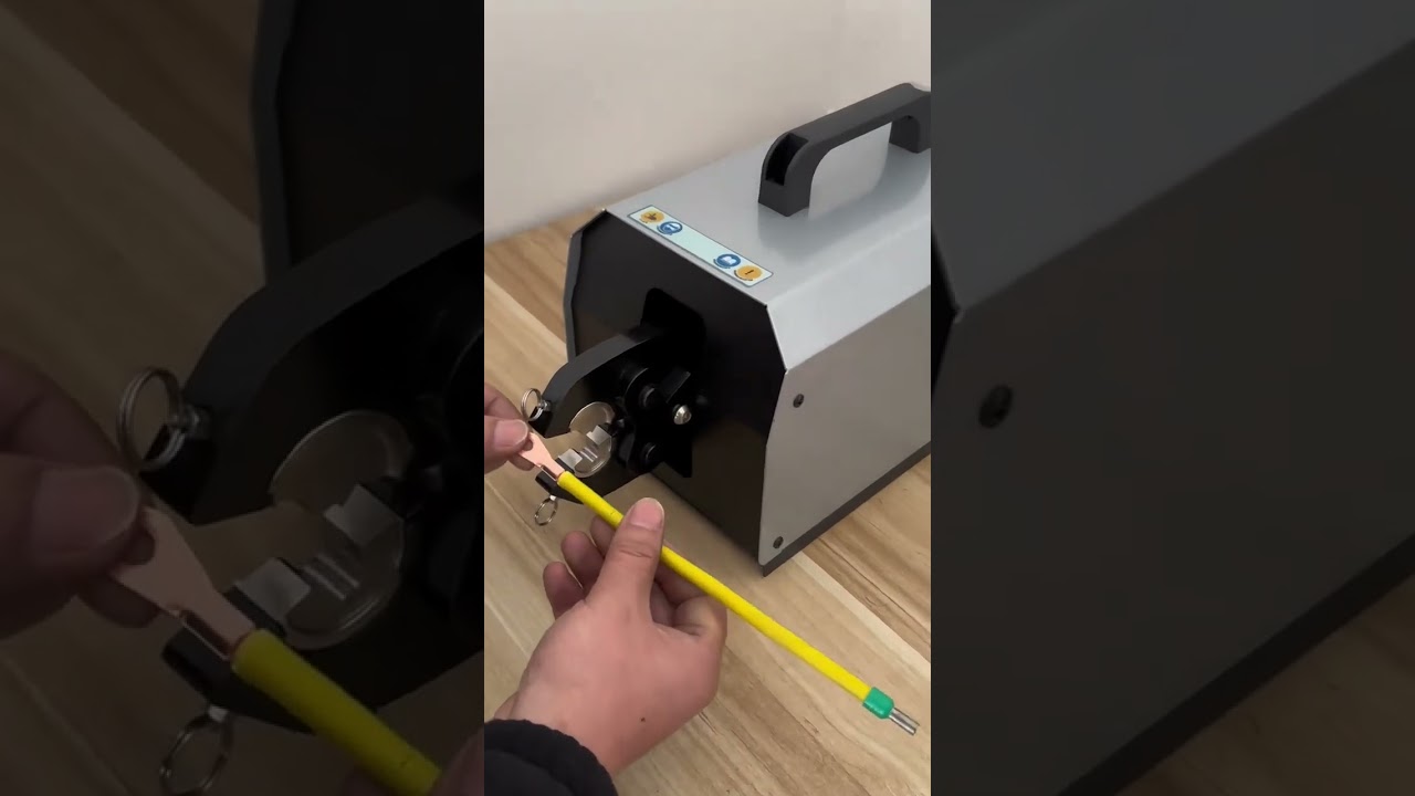 Krachtige pneumatische krimpmachine voor open kabelogen tot 300A | #fabriek #machine